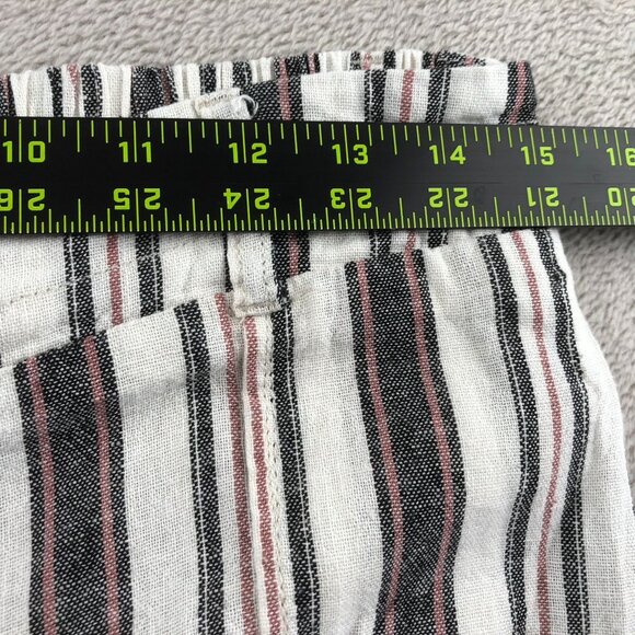 Maurices Womens Pants Medium Striped Wide-Leg Linen Blend Pull On Casual Travel - Picture 5 of 12
